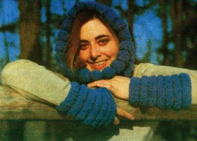 Шапка труба спицами для женщин