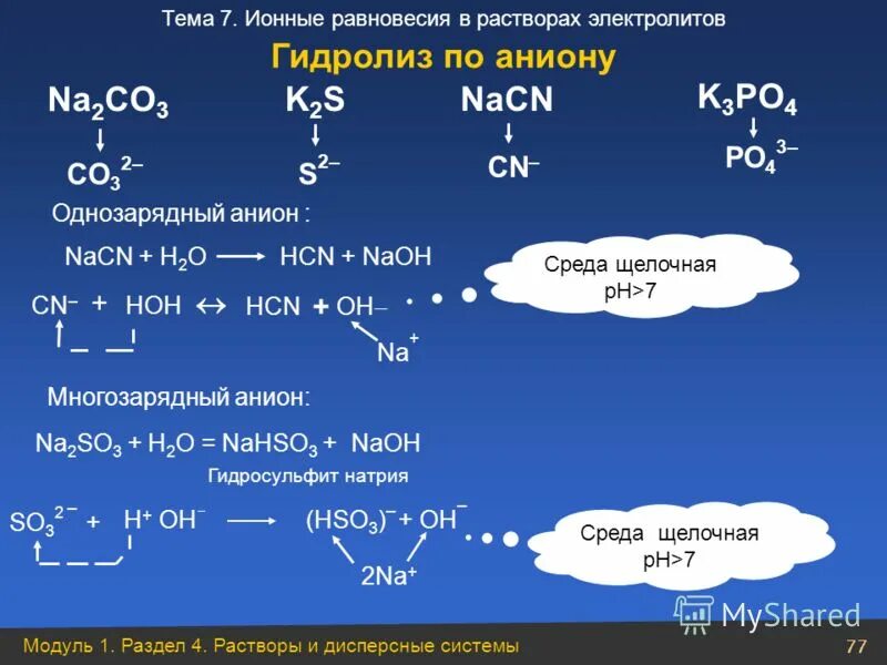 K s k2s. Гидролиз раствора k2s. уравнение гидролиза na2so3. ионные равновесия в растворах слабых электролитов. уравнение гидролиза по аниону.