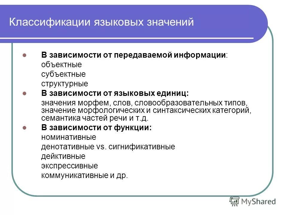 Типы языковых вариантов. Типы языковых вариантов