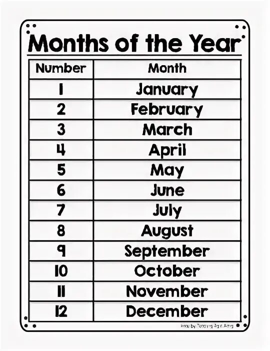 Months and numbers. Months of the year таблица. Months with numbers. Months of the year Worksheets.