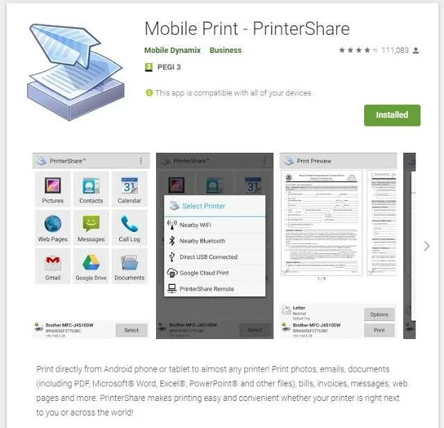 Программа для андроида принтер. Программа printershare. как печатать с телефона на принтер через блютуз. программа для андроид для печати текста. printershare™ mobile print.
