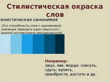 Окраска слова особые