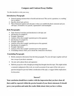 Compare and contrast essay