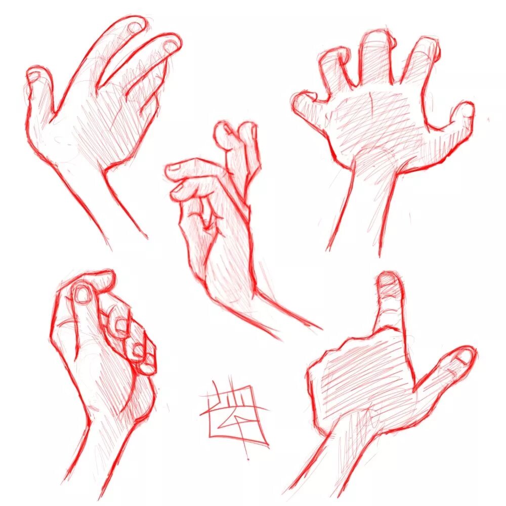Руки для рисования. Наброски кистей рук. Скетчи рук. Уроки рисования рук.