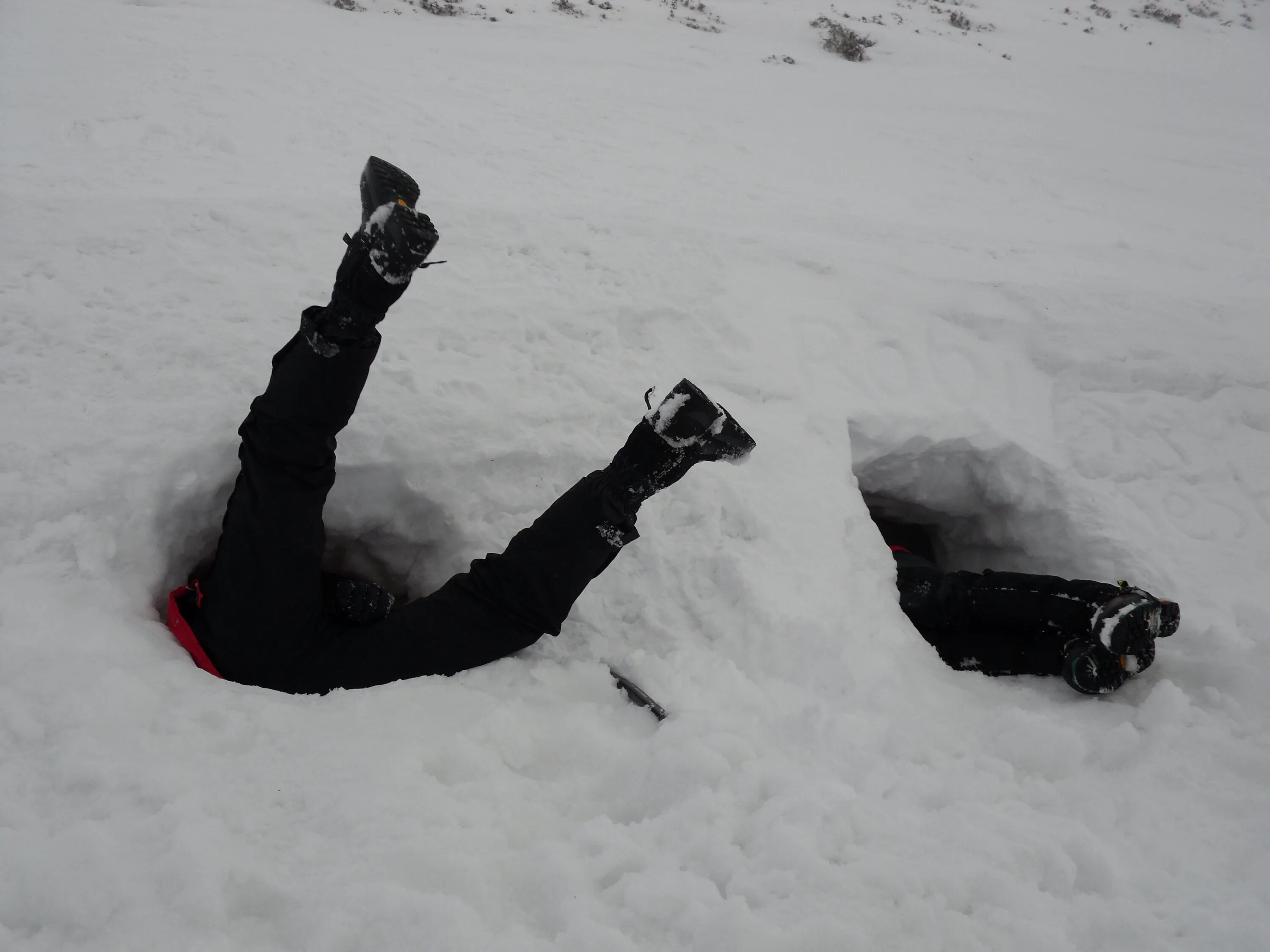 Go digging. A very Deep hole in Snow or Ice что это.