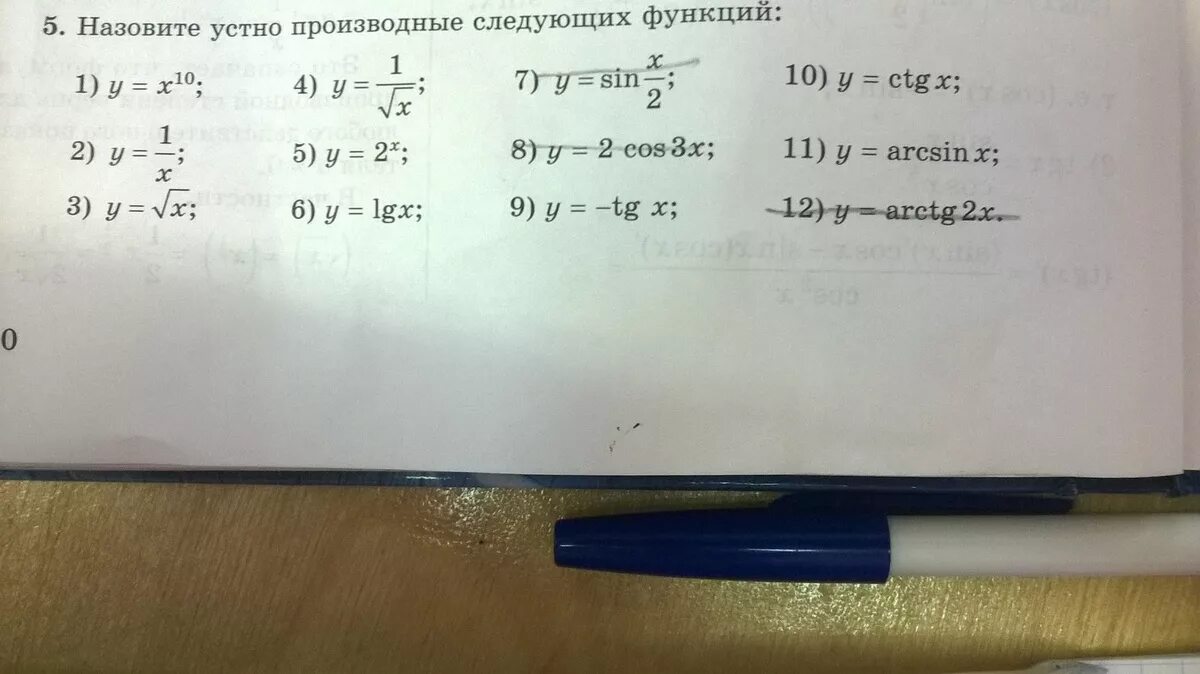 Найти производную функции cos 2x