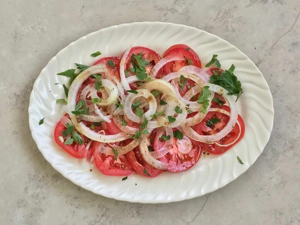 Tomato and onion and. Kachumbari.