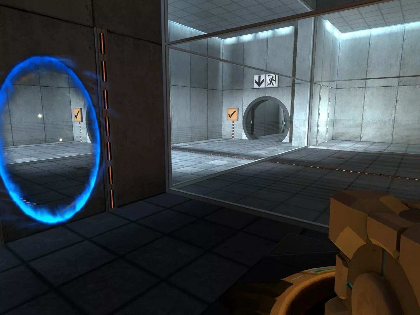 Portal 1 игра. Портал в 2007. Зеркала Portal игра. Телепорт для игры.