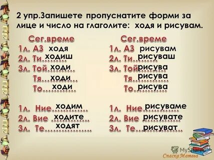 Глагол род и число 3 класс