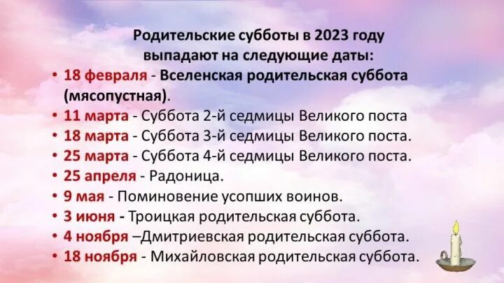 Какого будет родительский день в 2024 году. Родительские субботы в 2023 году. Родительские субботы в 2023 году православные. Родительский день в 2023 году. Календарь родительских суббот в 2023 году.