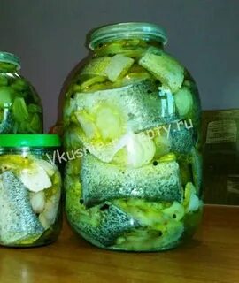 Маринованная рыба с огурцами