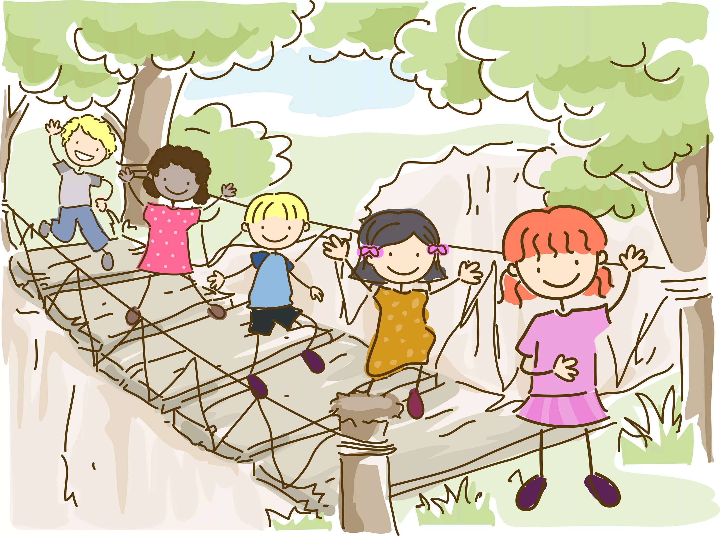 Переходя через мост мы слышали пение ручья. Иллюстрации мостов для детей. Человек идет по мосту. Дети переходят через мост. Мост рисунок для детей.
