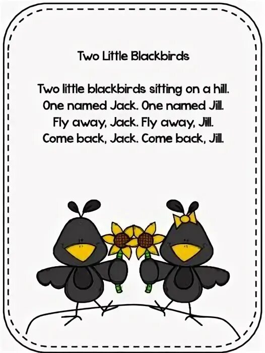Two little words. 2 Little Blackbirds. Two little Blackbirds sitting on a Hill текст. Картинка two little Black Bird. Расскрксска two little Black Birds.