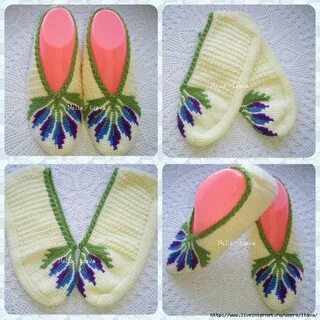 Рисунка вязания тапочек