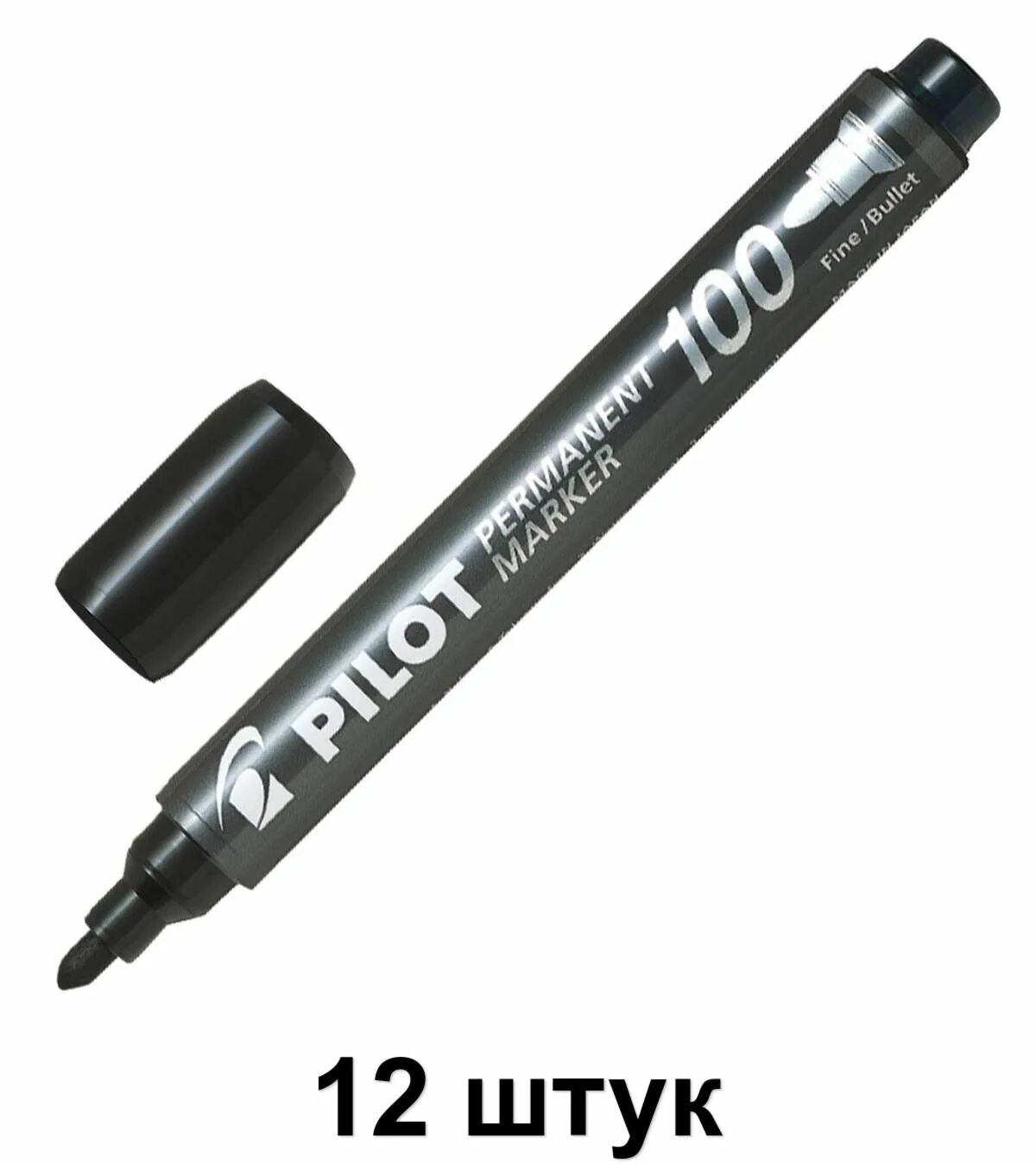 Маркер Pilot SCA-100. Pilot маркер (SCA-100), черный. Маркер перманентный черный 1мм. Pilot SCA-100 B.