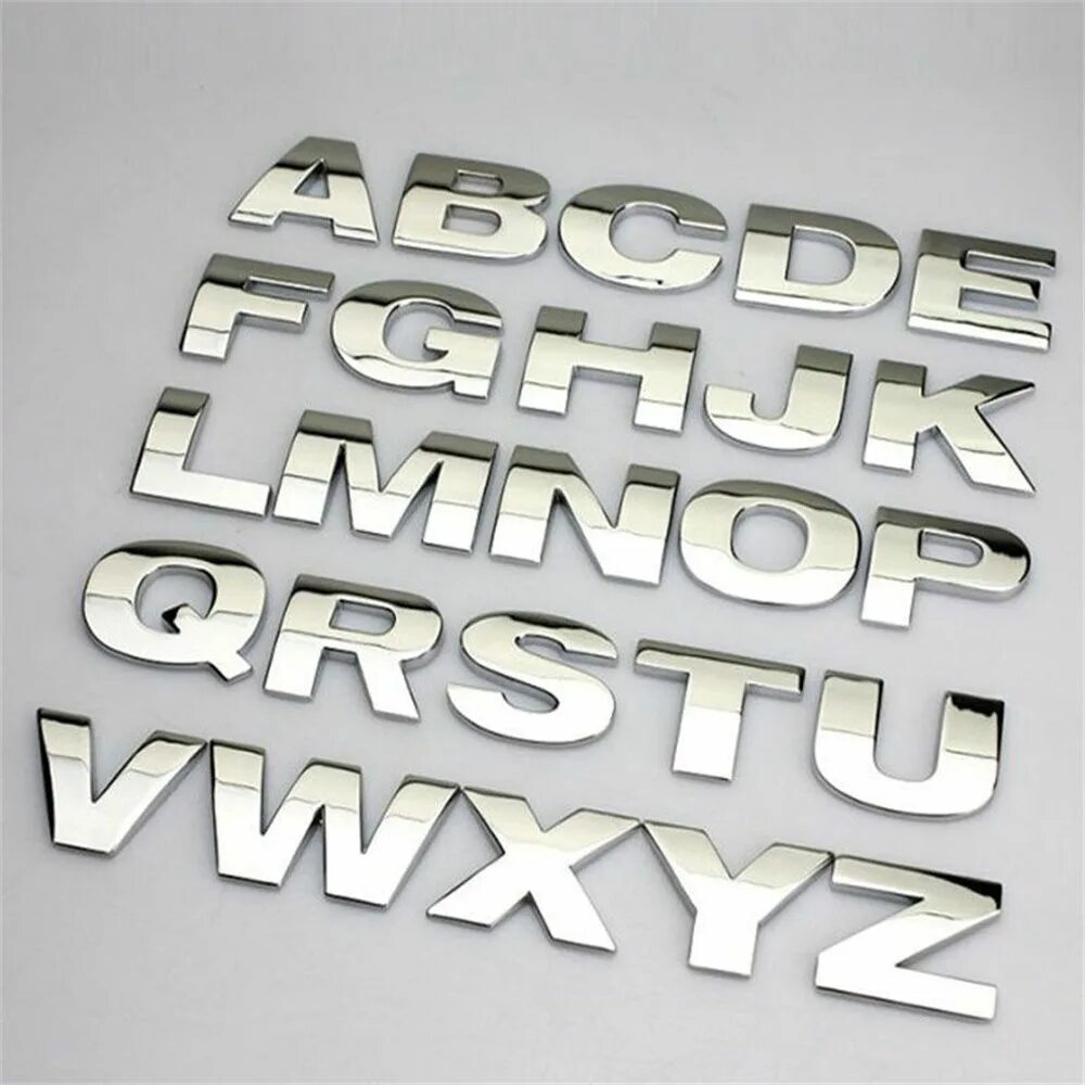Буквы на машину купить. Самоклеящиеся металлические буквы. Металлические наклейки буквы. Металлические шильдики на авто. Клеящиеся буквы на автомобиль.