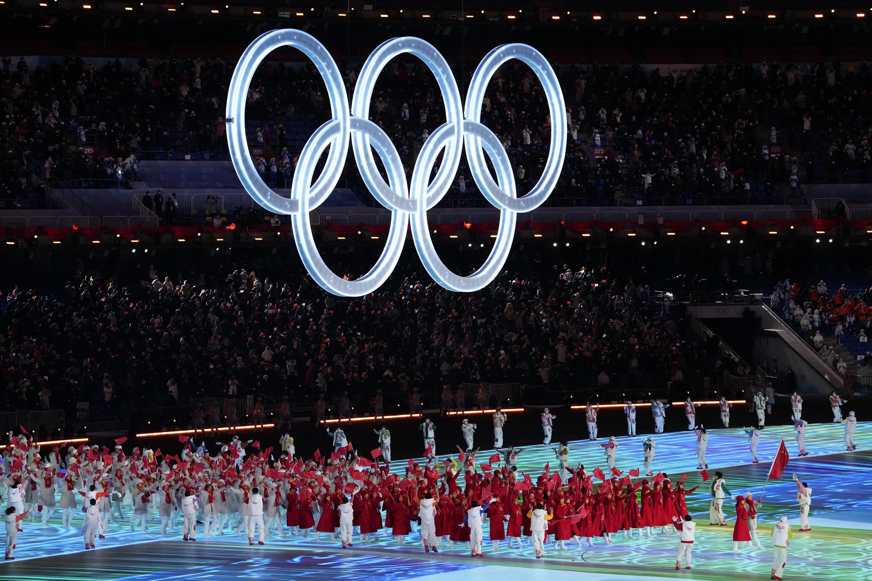 Сборная США на Олимпиаде 2022. Olympia 2022. Кадры с олимпиады. Церемония открытия игр.