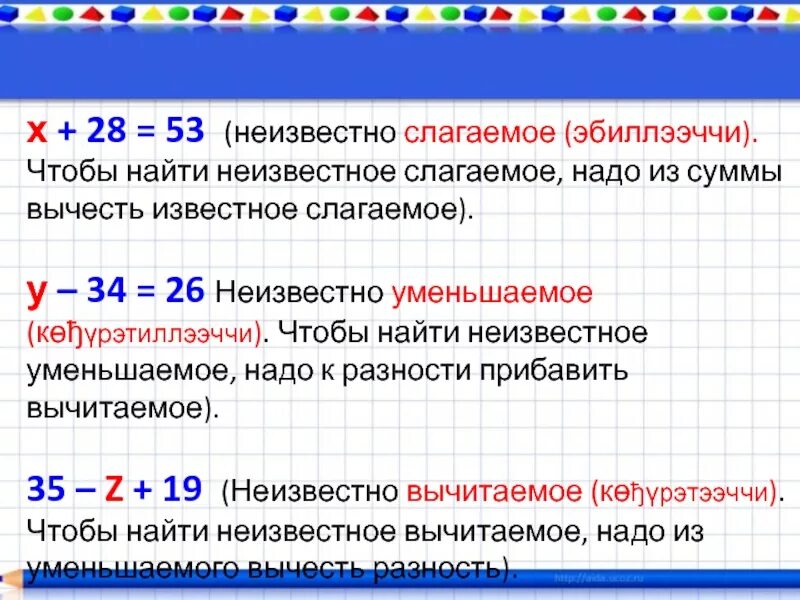 Нахождение неизвестного слагаемого 2 класс школа россии. Правило нахождения неизвестного слагаемого. Как найти неизвестное уменьшаемое. Чтобы найти уменьшаемое нужно. Чтобы найти неизвестное.