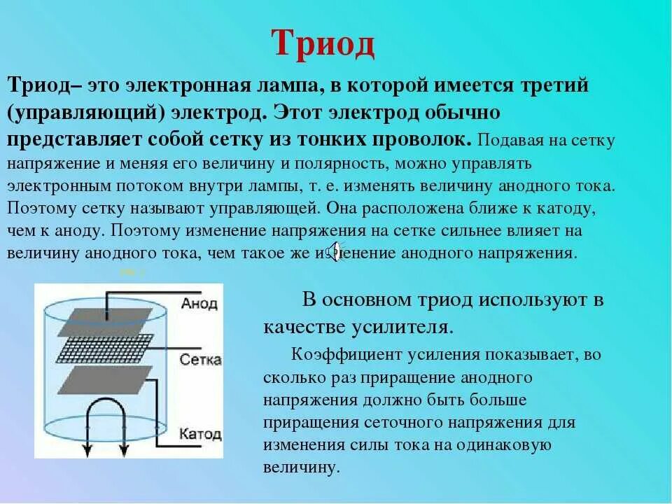 Работа электронной лампы. Электронные лампы – диоды и триоды.. вакуумный диод вакуумный триод. электровакуумный диод и триод. вакуумные приборы диод и триод.