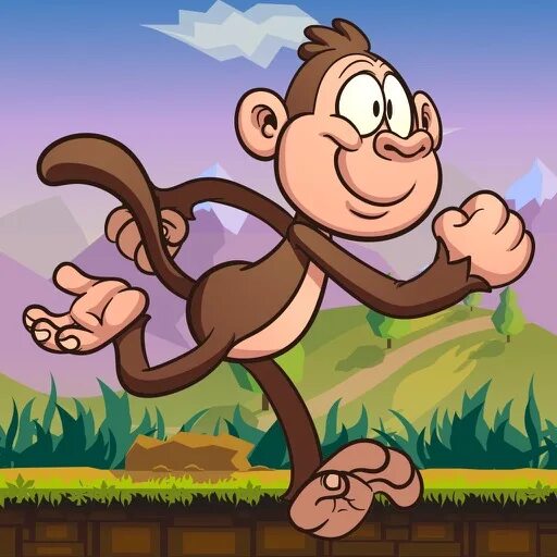 Обезьянка прыгетрисунок. Компьютерная игра музыкальная обезьяны. Chimp run. How to trick a monkey. Обезьяна бежит рисунок.