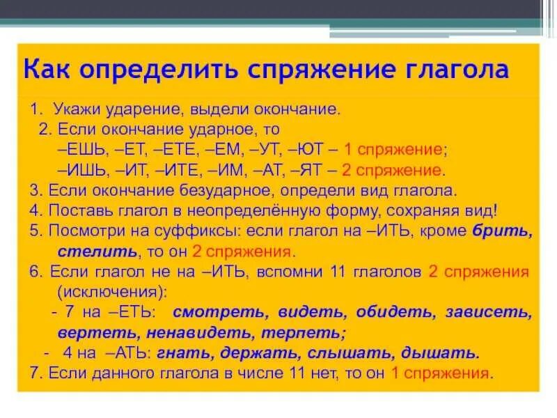 Как понять спряжение глаголов. Как понять спряжение глаголов