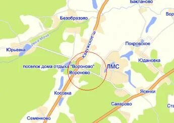 Вороново на карте московской