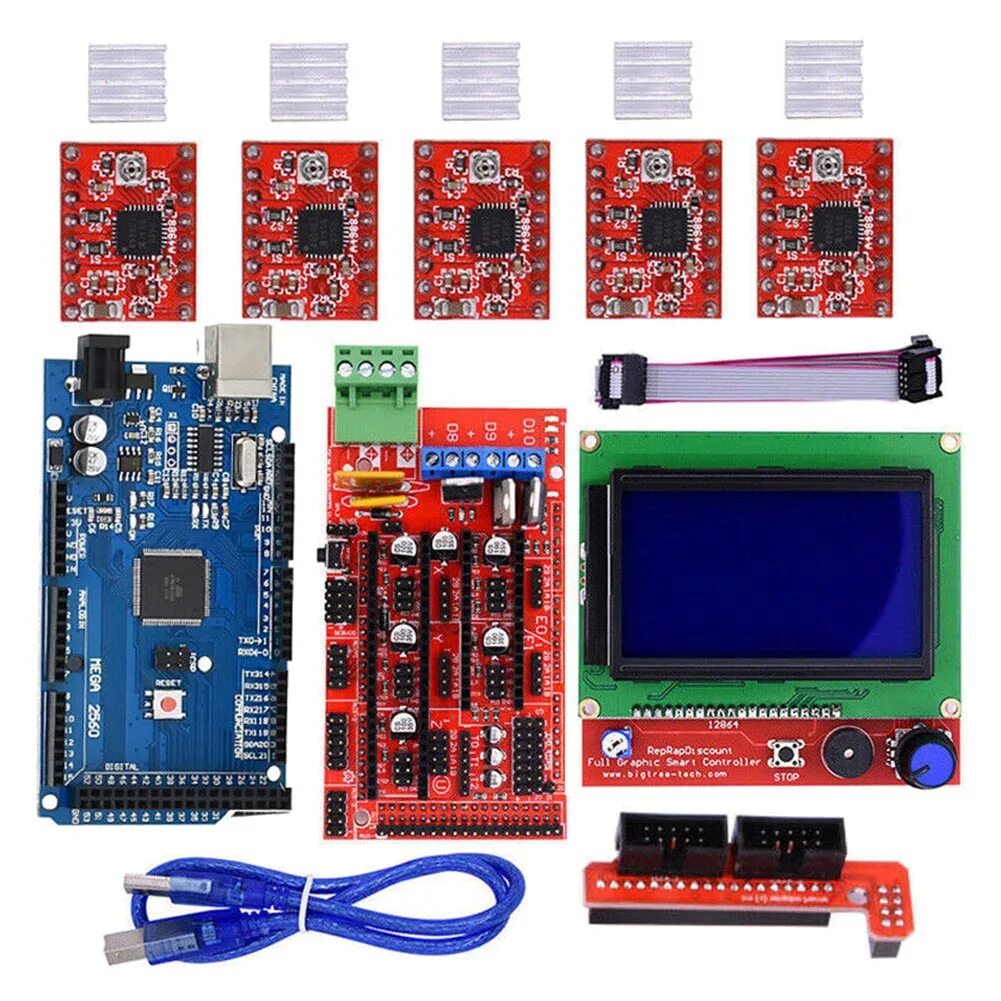 Arduino print. 3d принтер arduino mega 2560 ramps 1.4. a4988 ramps 1.4. 3d принтер arduino mega 2560. mega lcd 12864.
