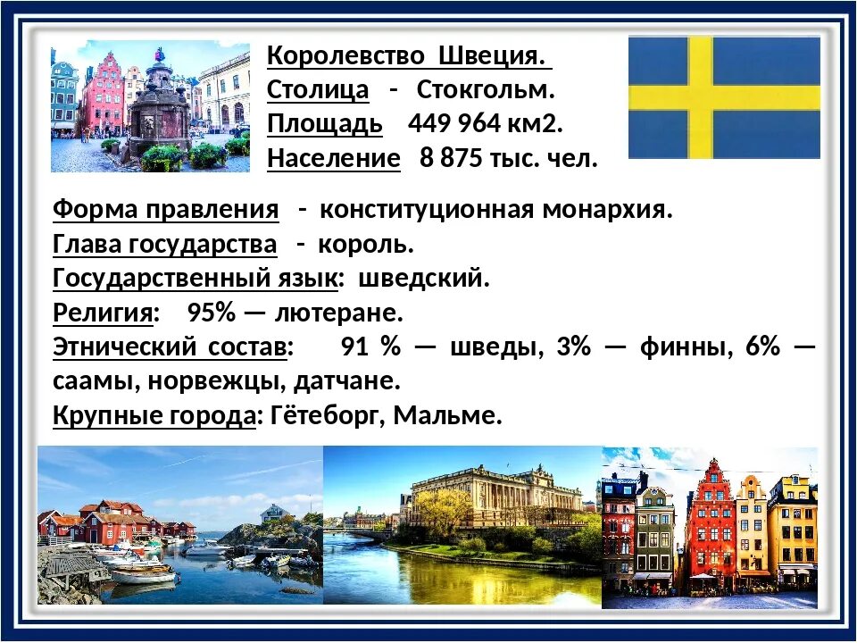 Важные сведения о Швеции 3. Доклад про Швецию. Швеция сведения о стране. Швеция презентация.