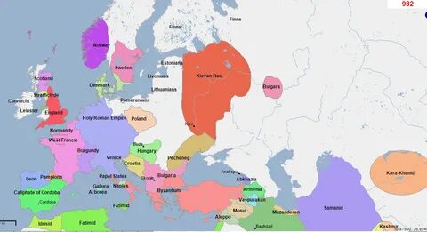 Карта 862 год
