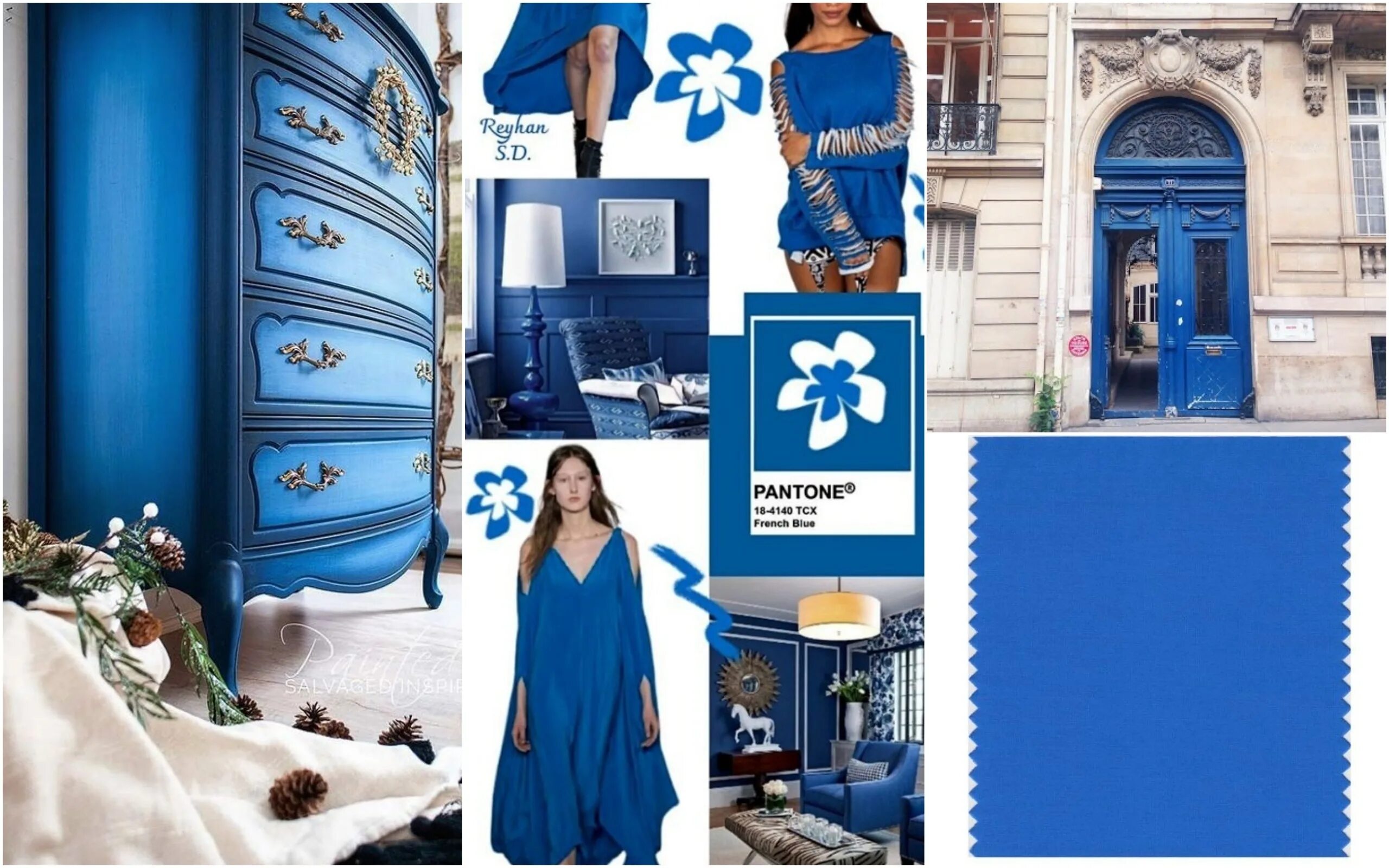 French blue. Pantone 18-4140. Pantone 18-4140 TCX. Французский синий. French Blue Pantone.