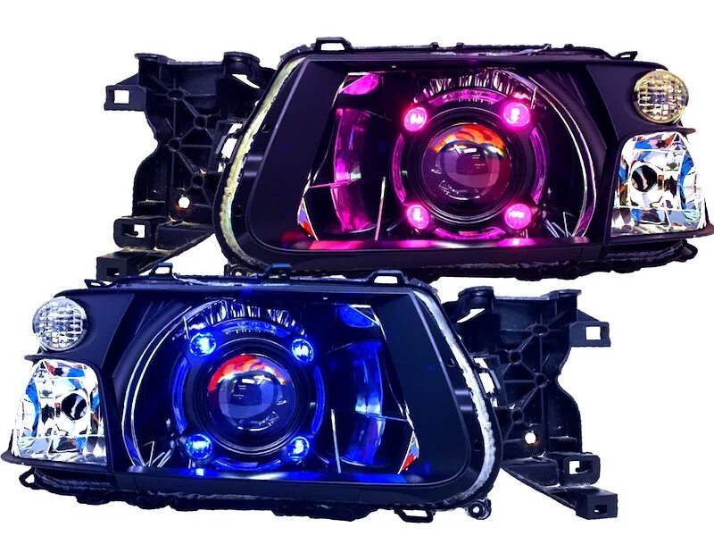 Фары для моделей. 2003-05 Subaru Forester Headlights Custom led Halo Projectors. Forester sg5 Headlamps led. Subaru Forester 2004 Headlight. Фары на Субару Форестер sg5 светодиодные.