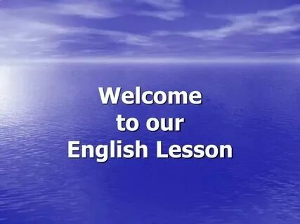 Our lessons are in english