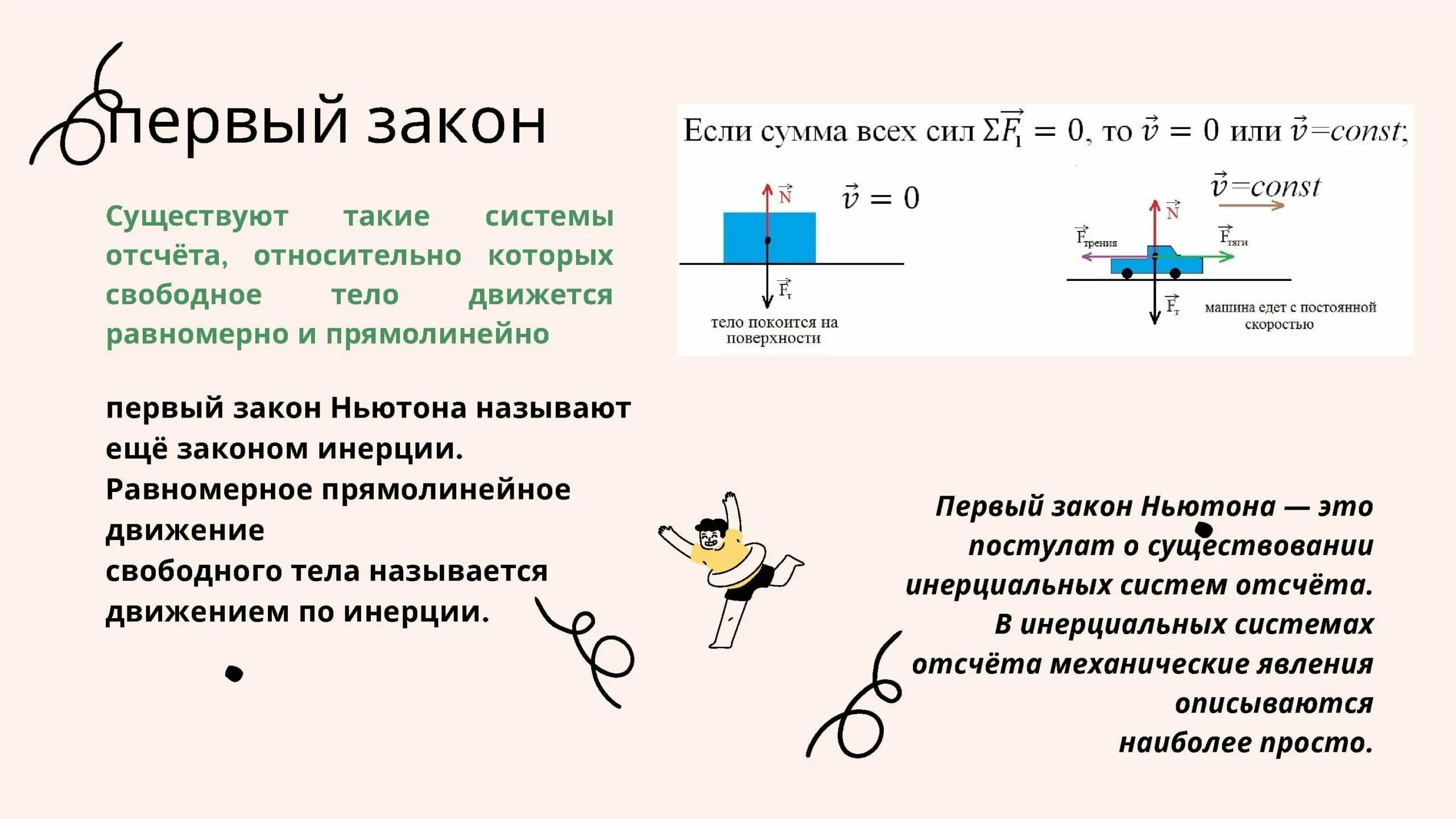 Третий закон ньютона физика 10 класс. Первый закон ньютона. второй закон ньютона. первый закон ньютона закон инерции. третий закон ньютона.