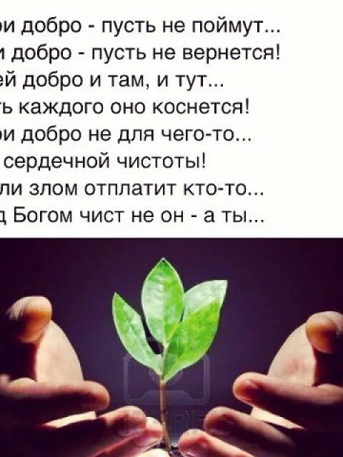 Пусть добро возвращается. Добро вернется добром. Добро всегда возвращается добром. Твори добро пусть не вернется.