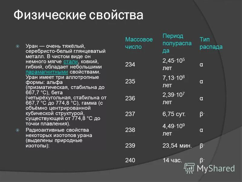 Физико-химические свойства урана. Характеристика урана. Физ характеристики урана. Физические параметры урвна. Какой вес урана