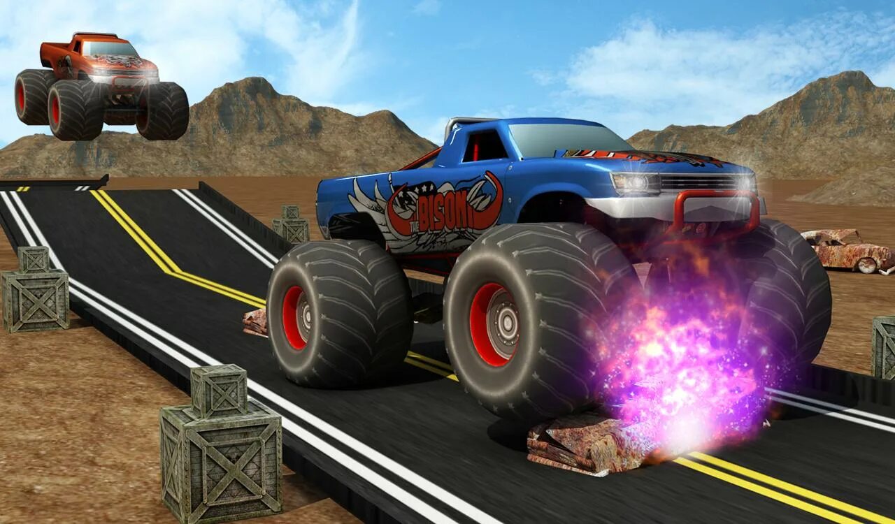 Игры 3д монстр. Monster Truck extreme игра. Гонки на двоих монстр трак 3д.