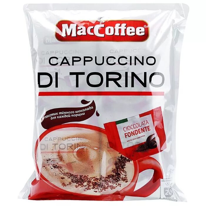 Растворимый кофе MACCOFFEE Cappuccino. Маккофе капучино ди Торино 3 в 1. Растворимый кофе MACCOFFEE Cappuccino di Torino, в пакетиках. MACCOFFEE Cappuccino di Torino 25 гр. Кофе с шоколадом купить