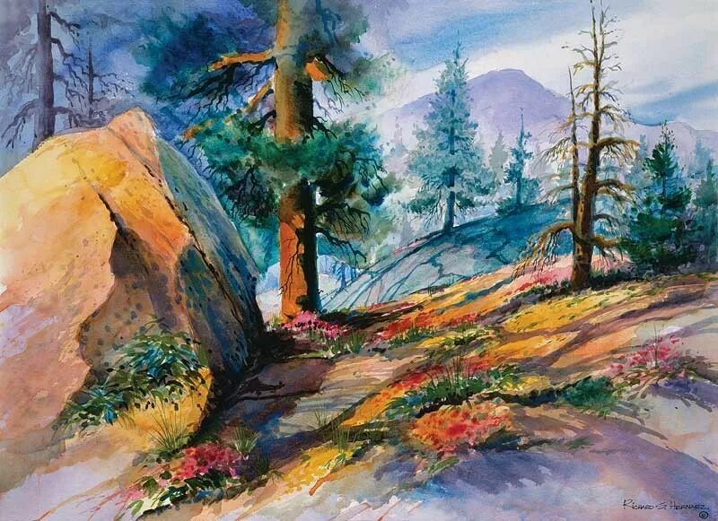 пейзаж гуашью. пейзаж гуашью. живопись гуашь мастрюковские озера. осенний пейзаж грэм геркен. картина гуашью художника.