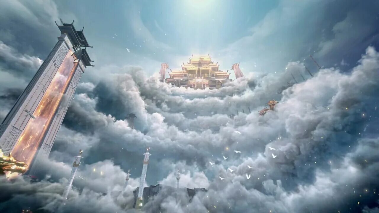 Шамбала тибет. Летающий замок геншин импакт. Небесный дворец. Небесный храм. Геншин парящий дворец арт.