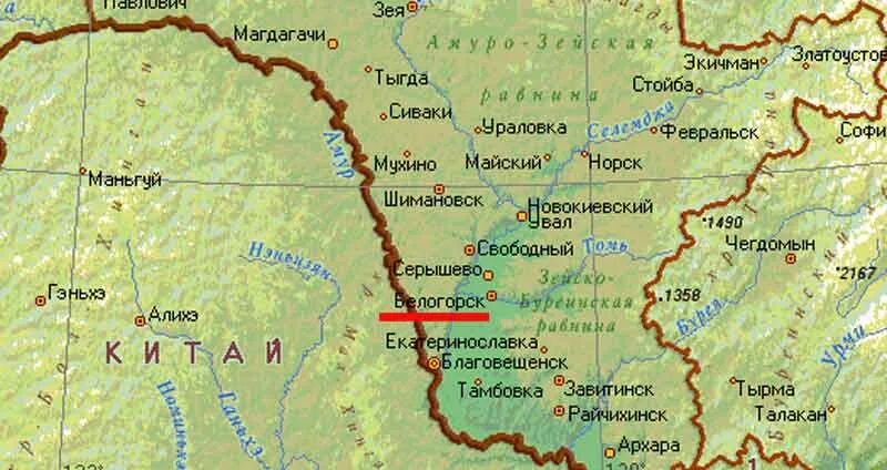 Где г белогорск амурская область. Белогорск амурская область на карте.