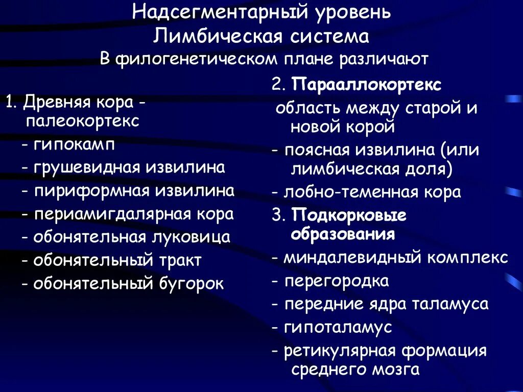 Надсегментарная дисфункция. Надсегментарный уровень поражения вегетативной нервной системы. Надсегментарный уровень. Сегментарный аппарат вегетативной нервной системы. Надсегментарный уровень ВНС.