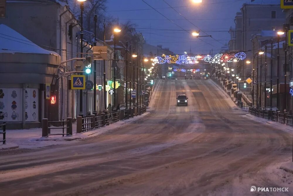 Томск 2023. 1 Января на улице. Томск город в снегу. Утро января. Томск фото 2023.
