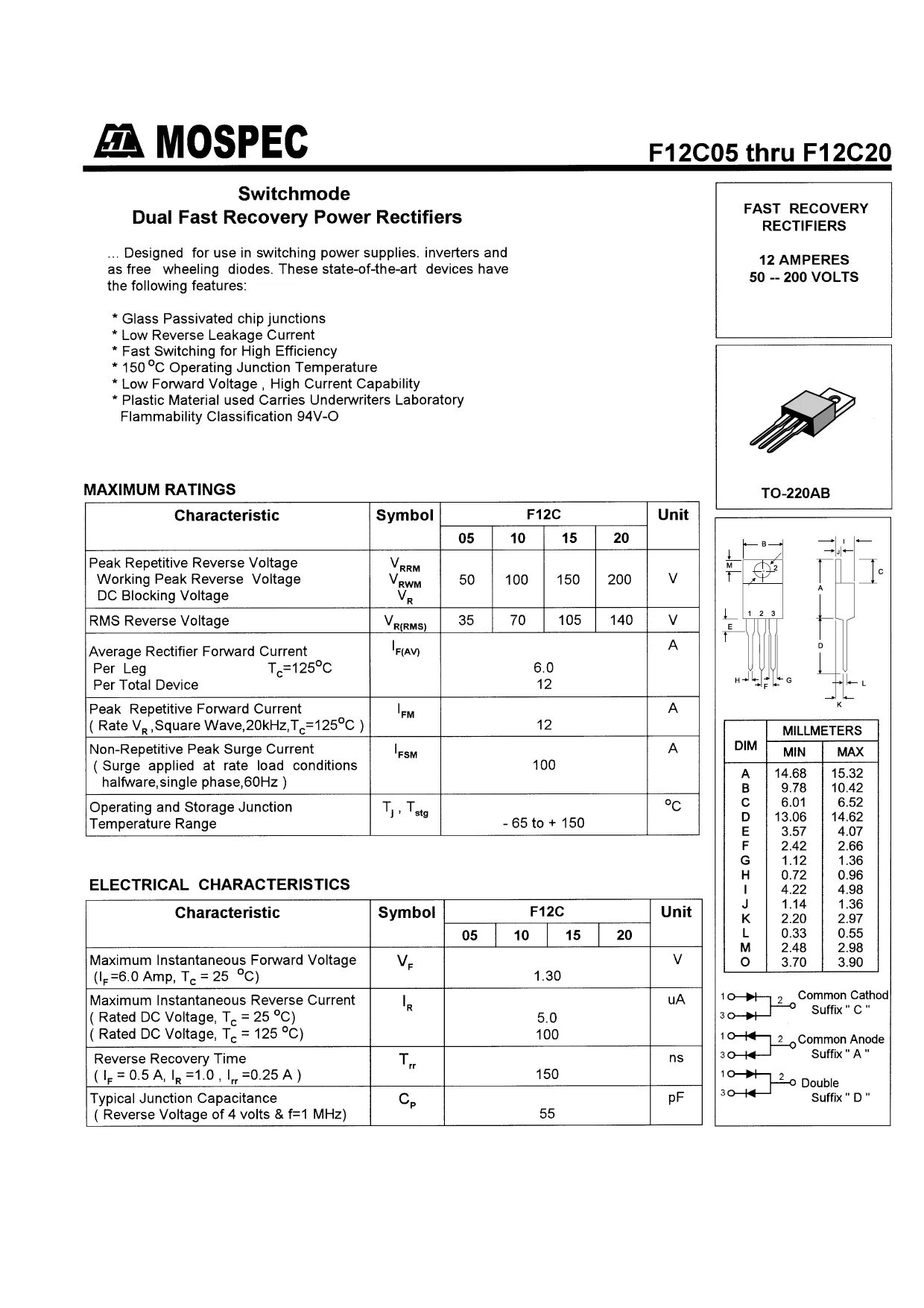 F16c20c характеристики. Mospec s10c40c транзистор характеристики. mospec f16c20c datasheet. даташит f12c20c. f16c20c диод характеристики.