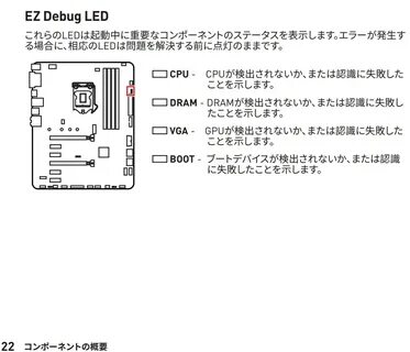 Debug led