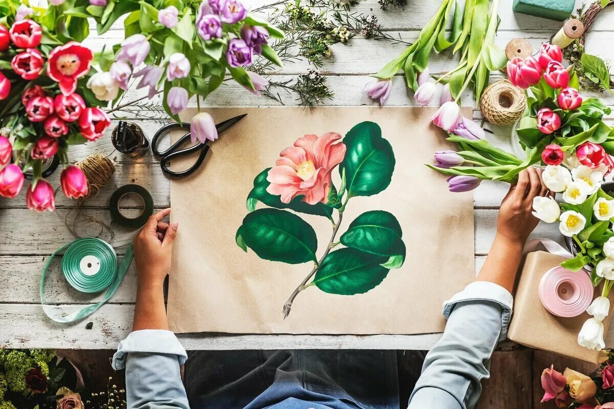 Творчество рождается из идей. Креативные цветы. Вдохновение цветы. Творческие увлечения. Человек цветок.