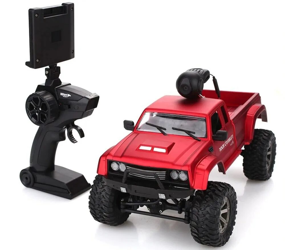 Машинка на пульте с камерой. RC Rock Crawler car с WIFI камерой. Радиоуправляемая машина 1:16 Crawler Xtreme 2.4GHZ 6 колес.