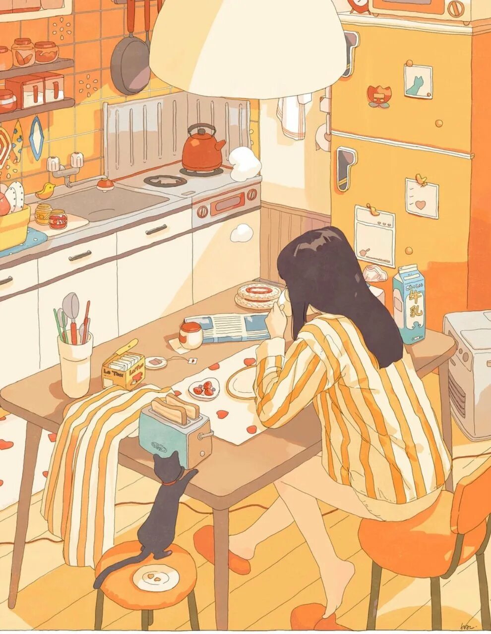 Душевные и уютные иллюстрации. Утро арт. Утро арты. Утро арт. Утро арт.