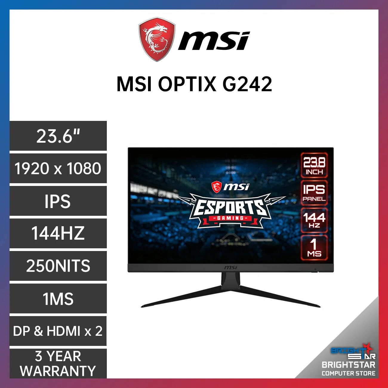 Монитор msi optix g242. Монитор msi g242. монитор msi optix g242 144hz. 23.8&quot; монитор msi optix g242. монитор msi optix 24 g242.