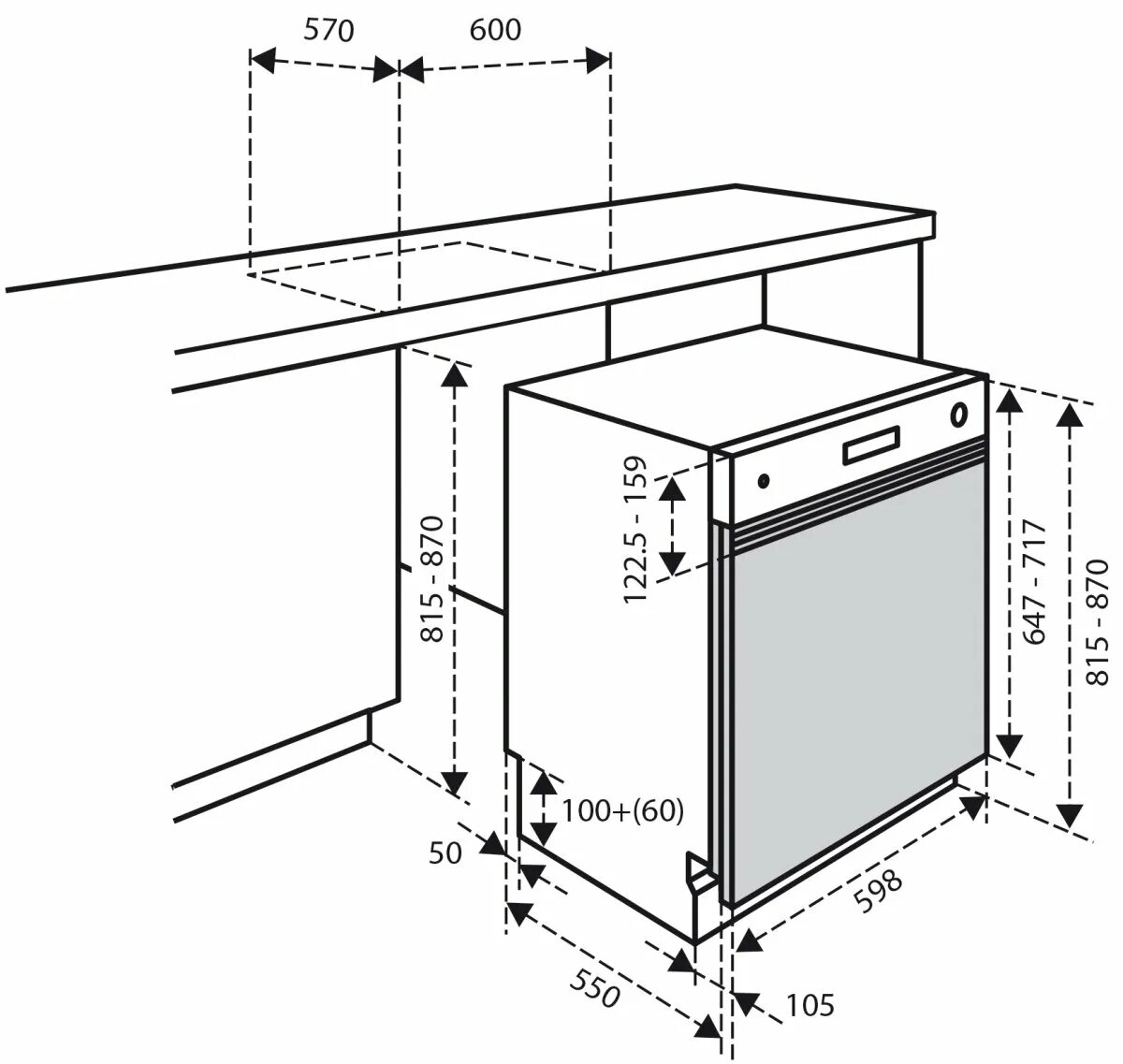 Габариты посудомойка бош на 60 встраиваемая. Посудомоечная машина встраиваемая 45 схема встраивания. Посудомойка встраиваемая 60 схема встраивания. Посудомоечная машина 45 см встраиваемая монтажные Размеры.