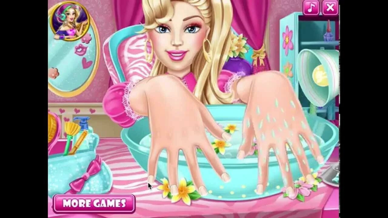 super Nail salon :girl games, entertaining, dress up, food, tailoring , color ha
